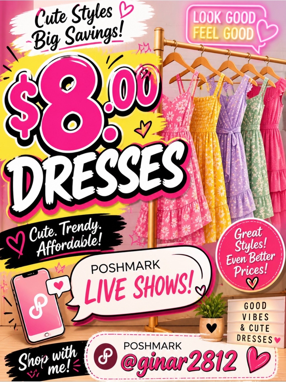 $8.00 Dresses live show!!!!!